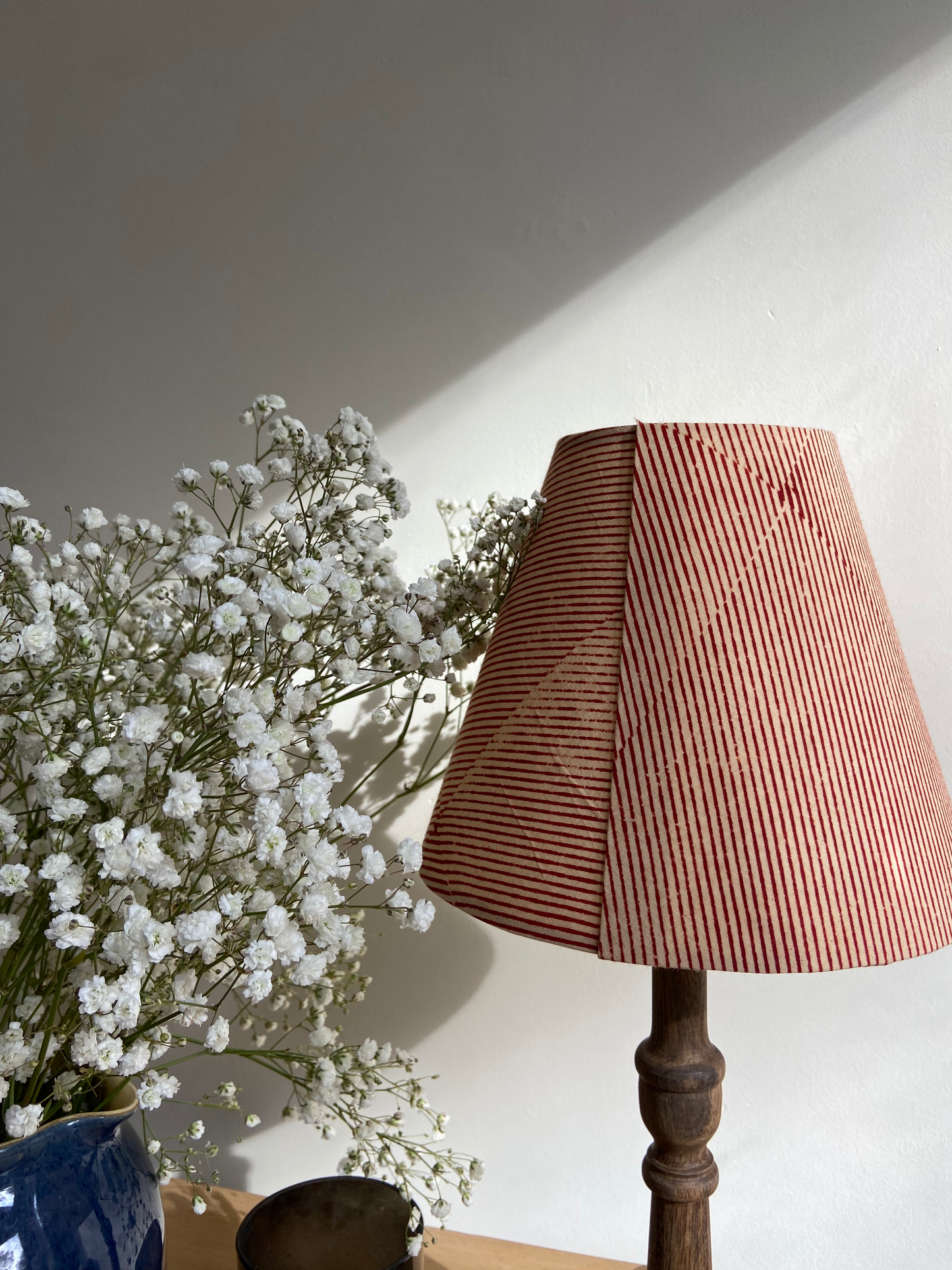 Ticking stripe empire lampshade