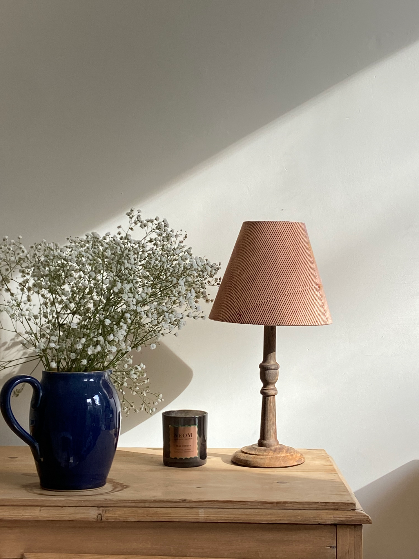 Ticking stripe empire lampshade