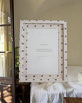 Blue polka dot  6x8" frame