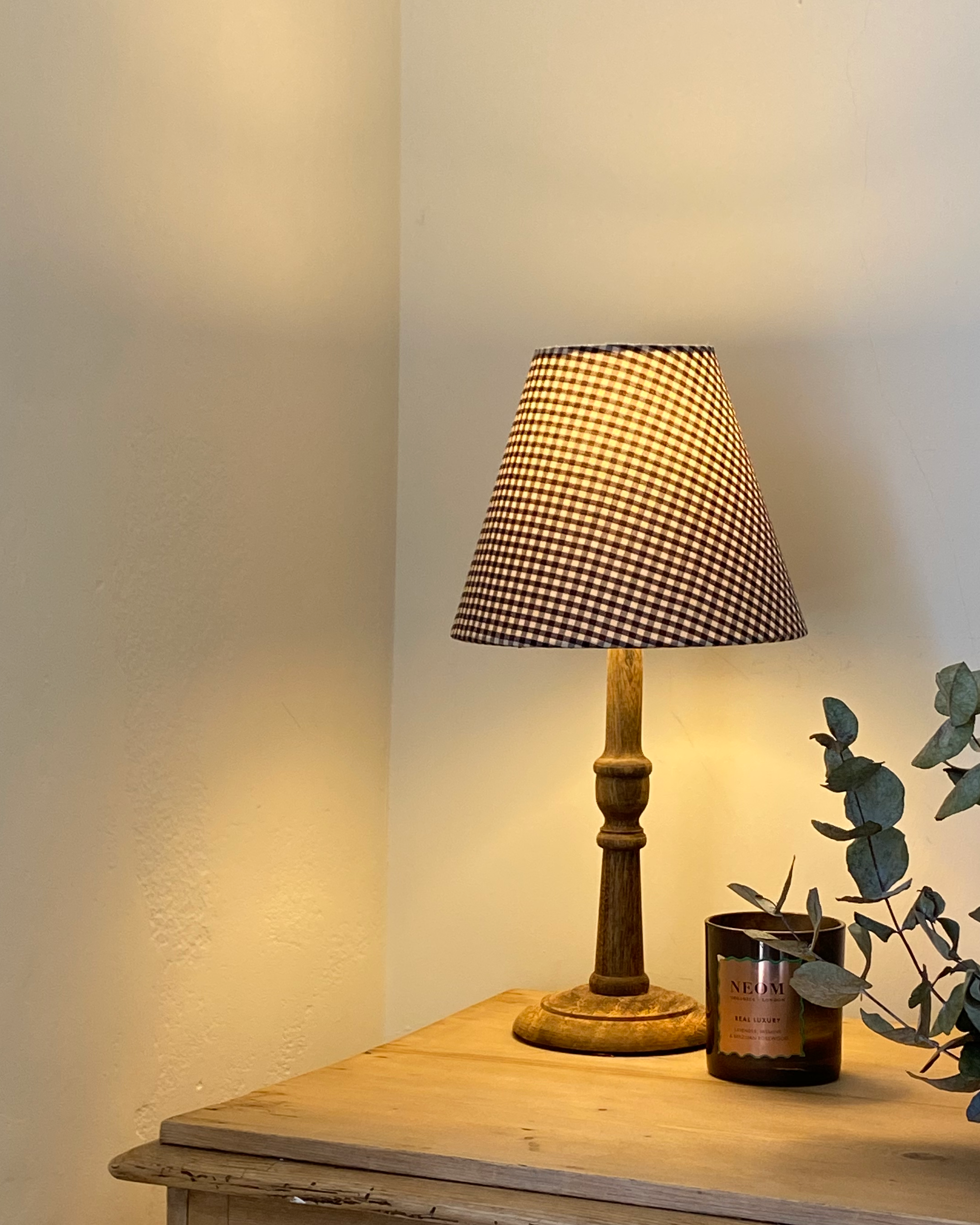 Clementine gingham lampshade