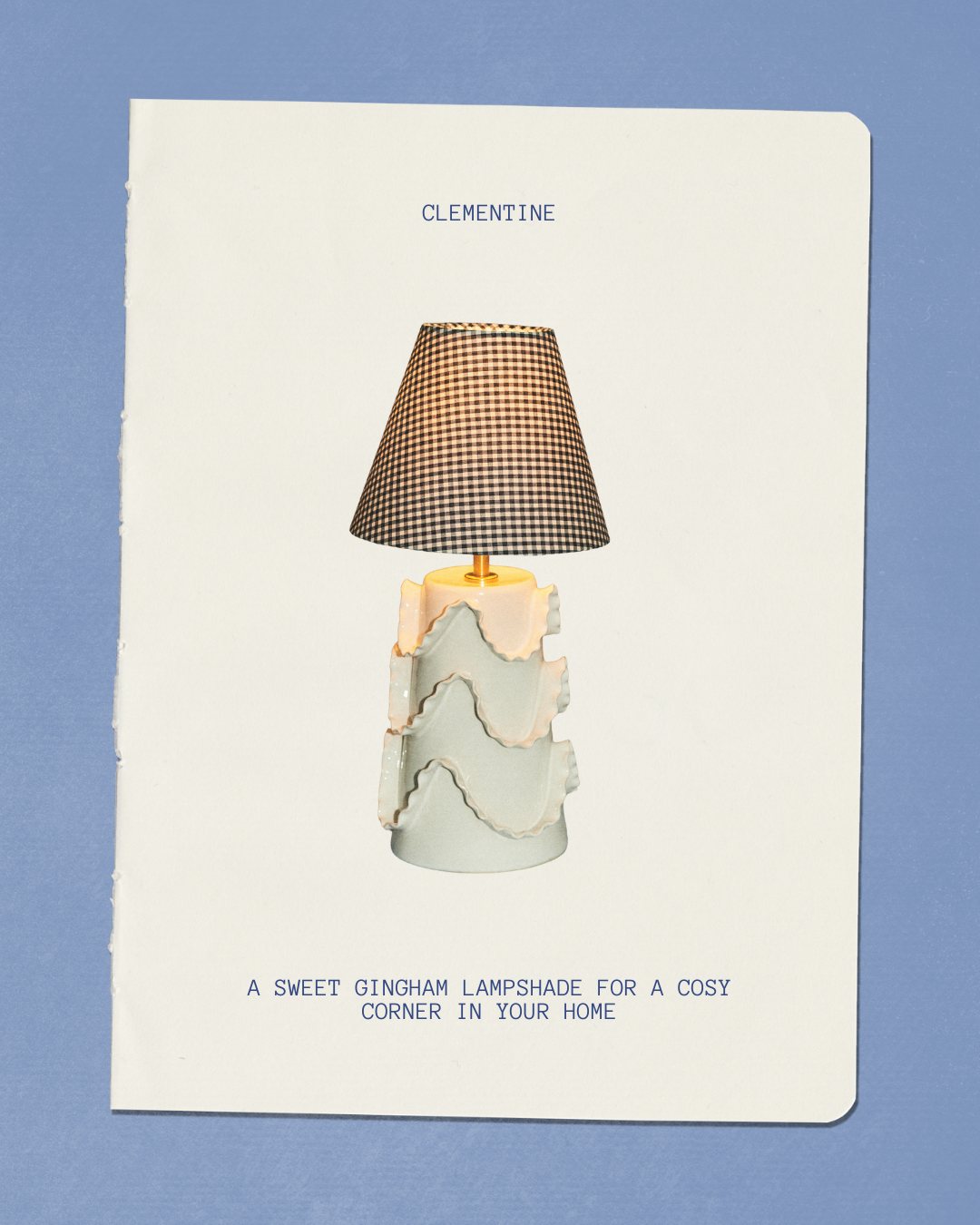 Clementine gingham lampshade