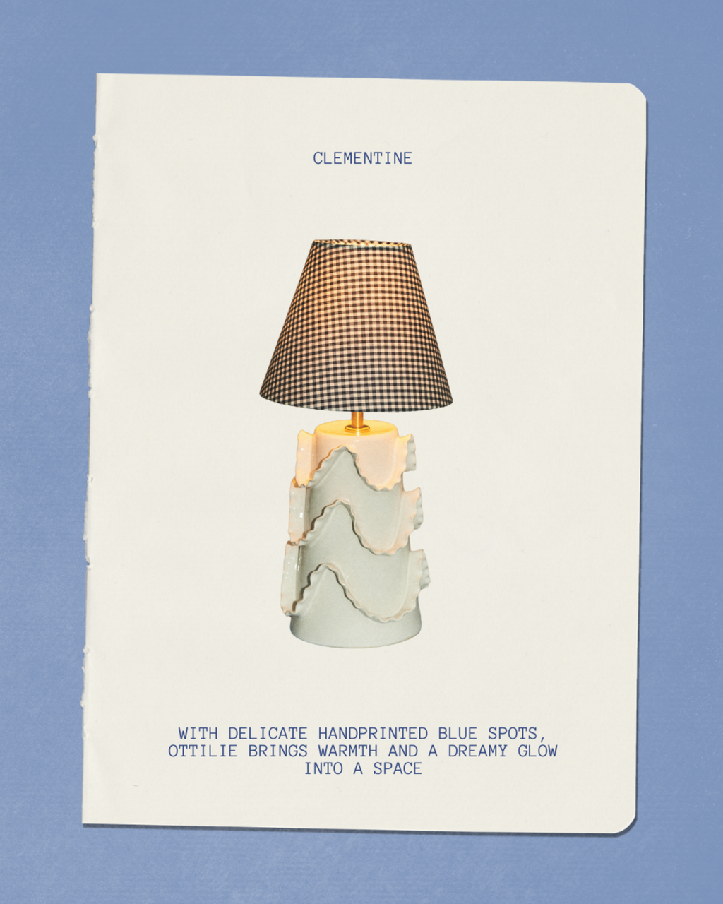 Clementine gingham lampshade