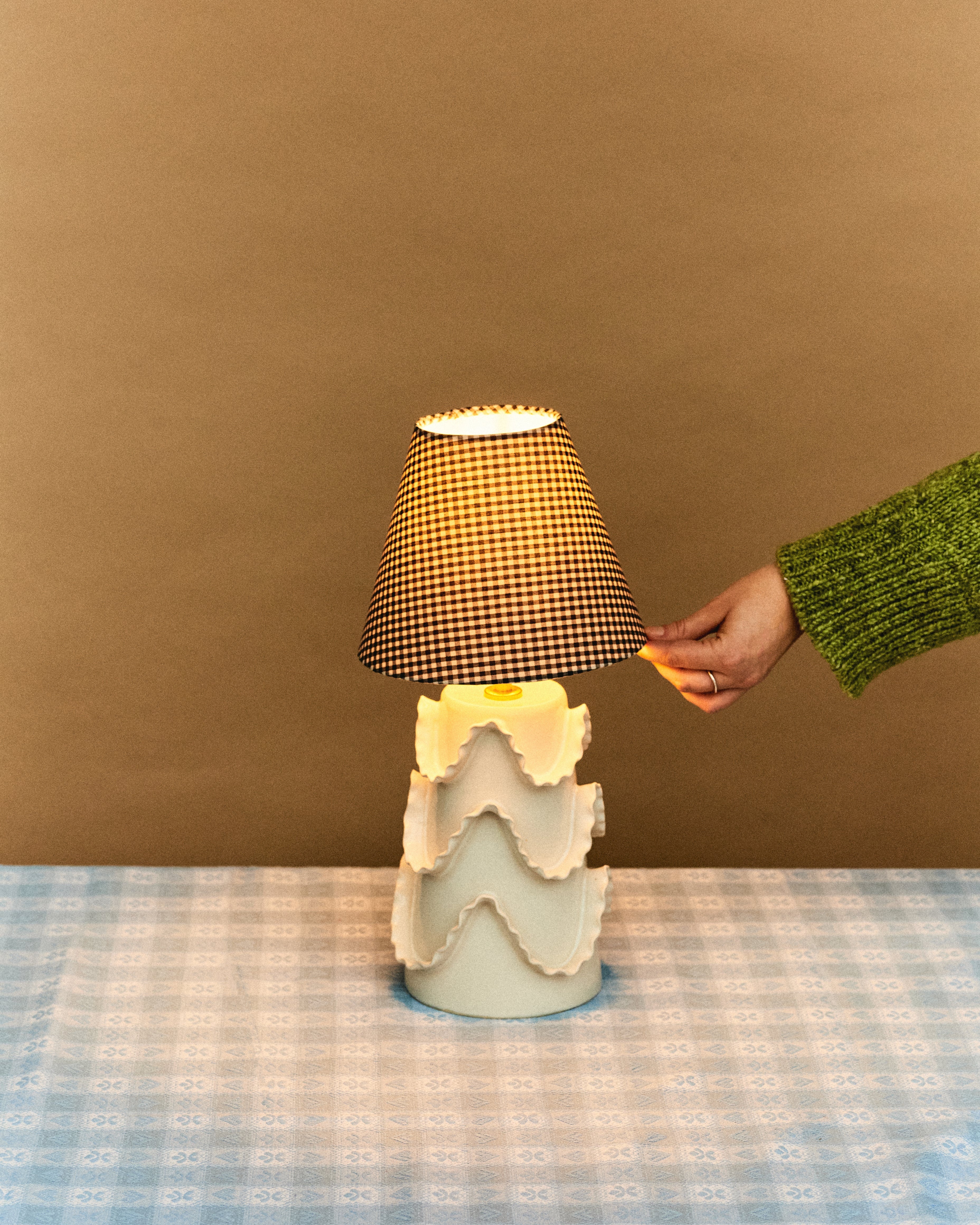 Clementine gingham lampshade