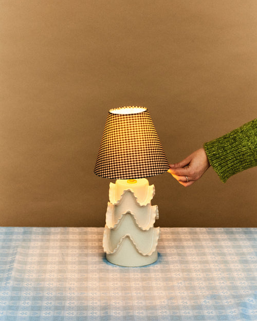 Clementine gingham lampshade