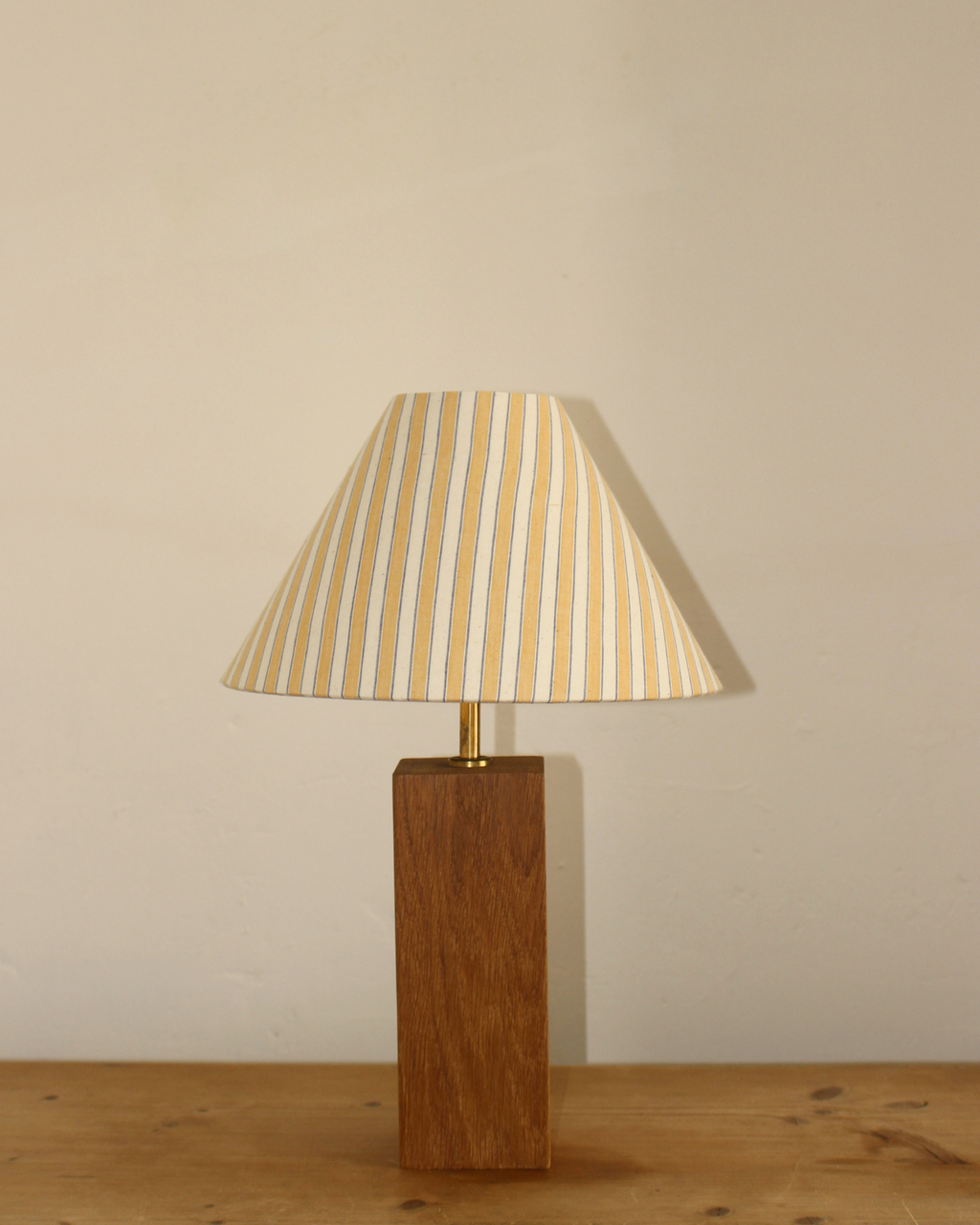 Matilda cone yellow and blue stripe table lampshade