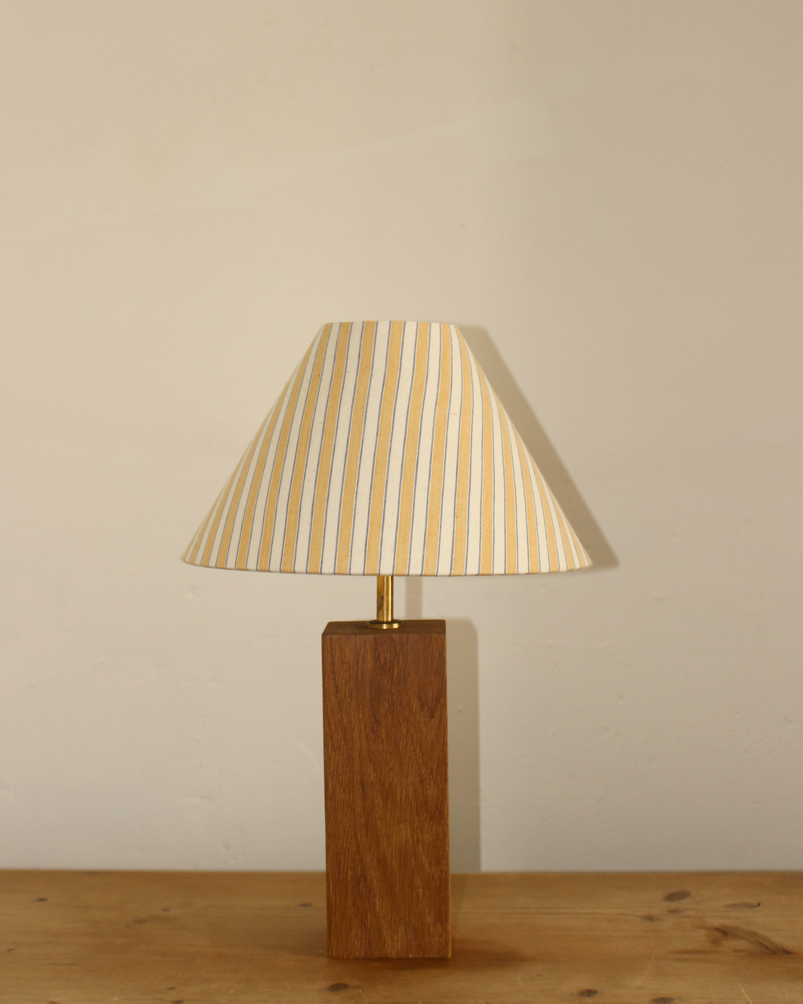 Matilda cone yellow and blue stripe table lampshade