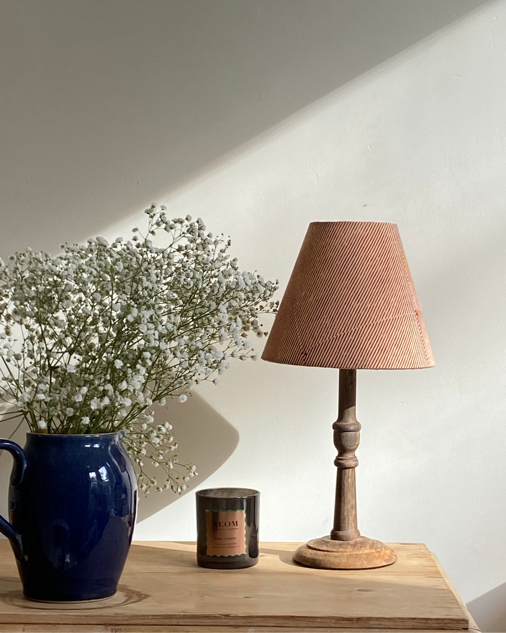 Ticking stripe empire lampshade