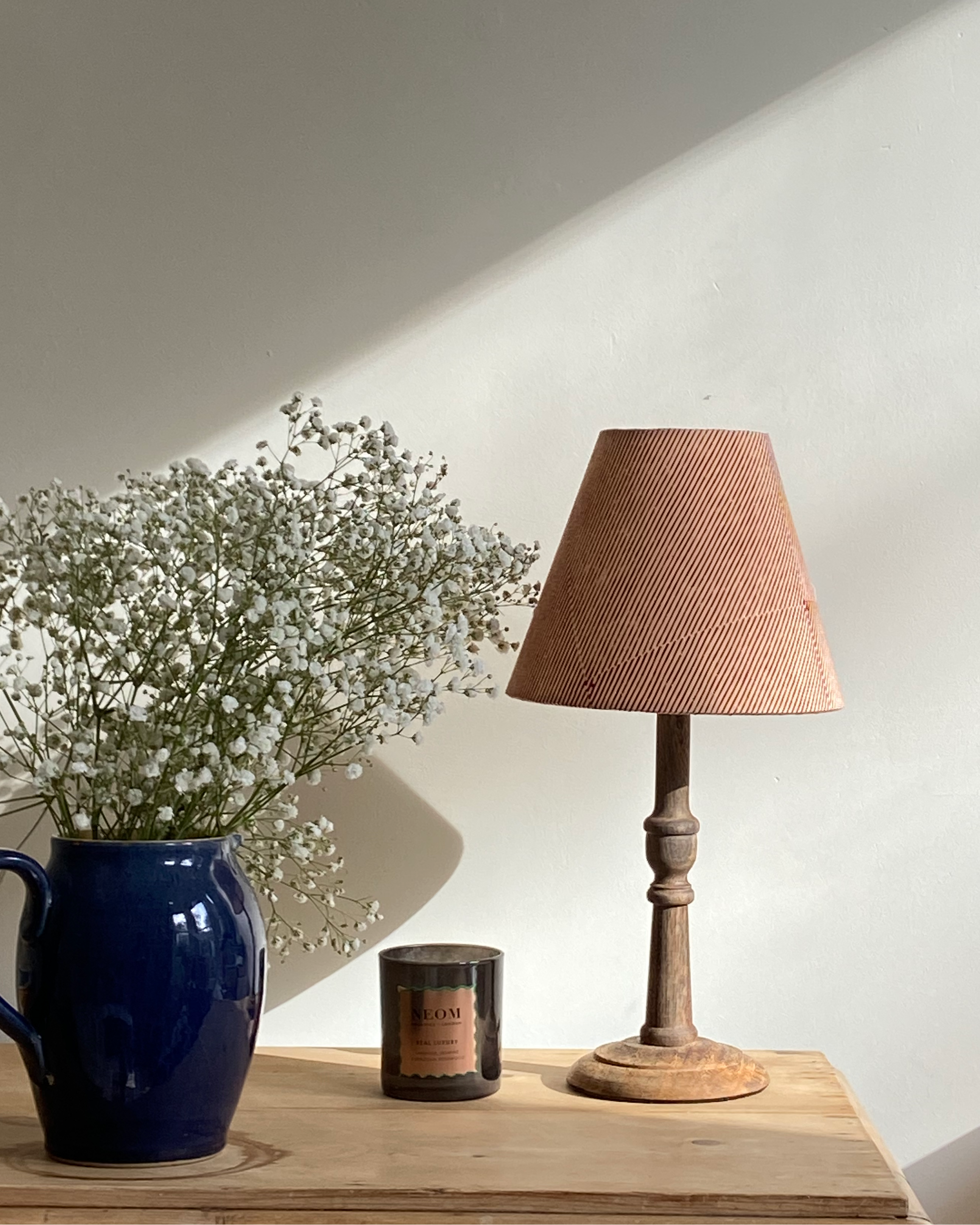 Ticking stripe empire lampshade