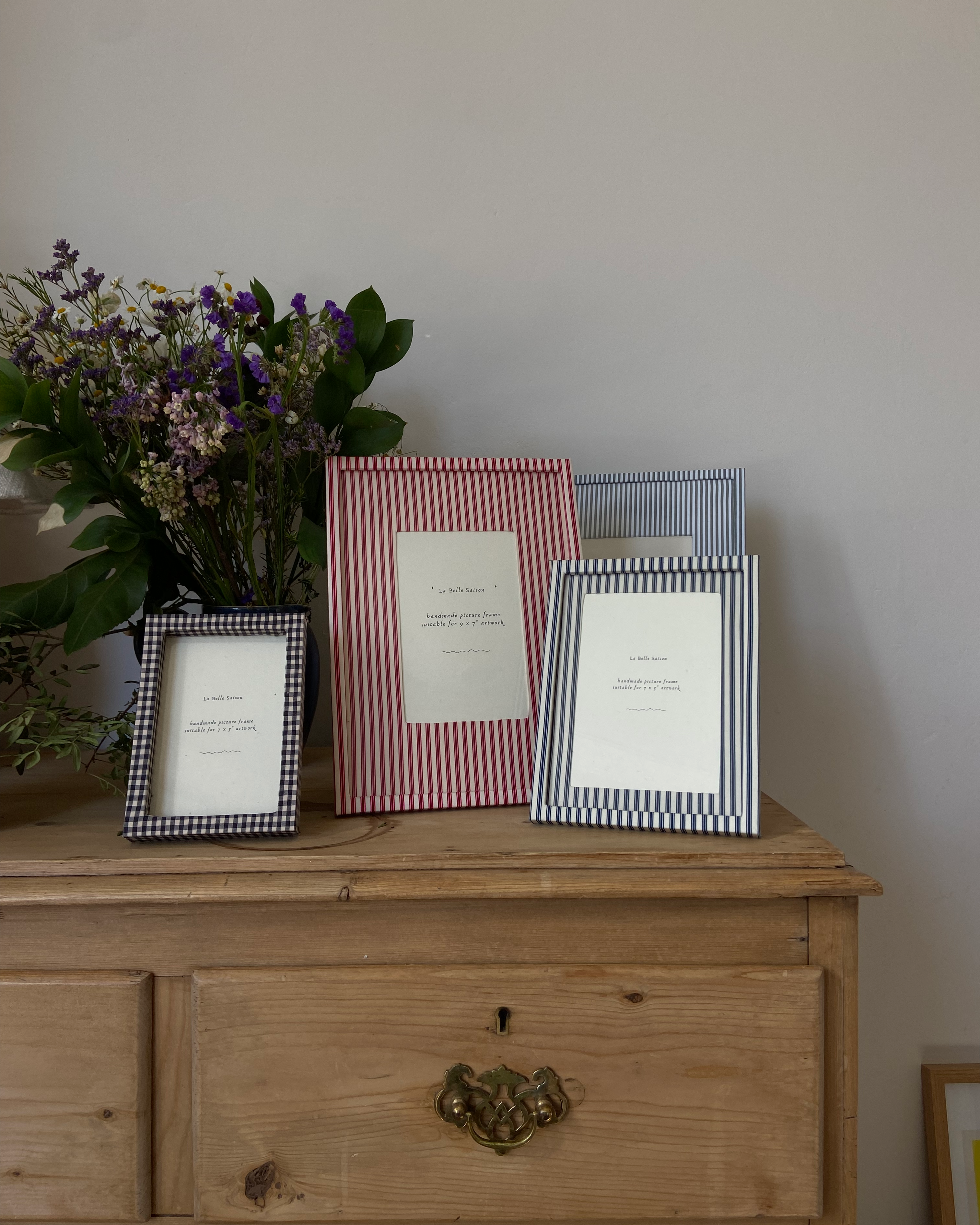 A6 gingham picture frame